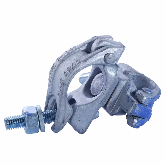 Acessórios para tubos de material de andaime, acoplador fixo duplo, braçadeira giratória, braçadeira de viga forjada, padrão en74 bs1139